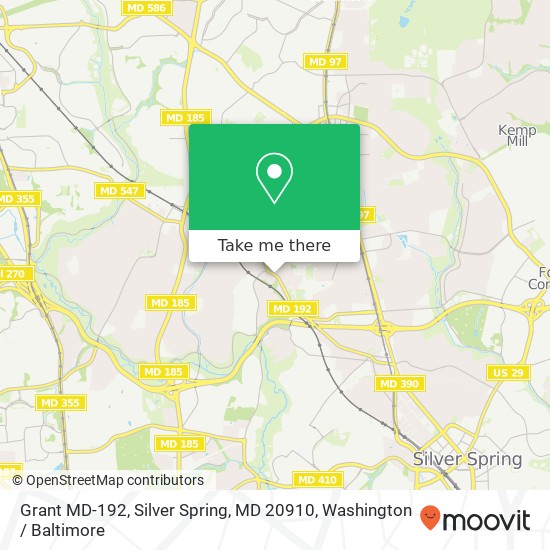 Grant MD-192, Silver Spring, MD 20910 map