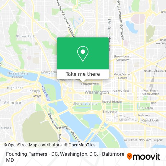 Mapa de Founding Farmers - DC