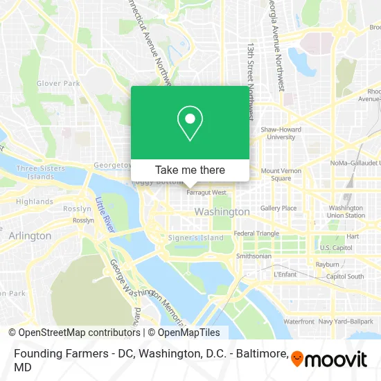 Founding Farmers - DC map