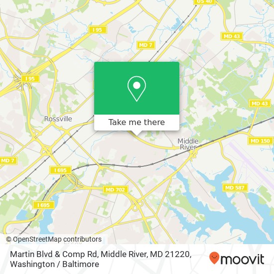 Martin Blvd & Comp Rd, Middle River, MD 21220 map