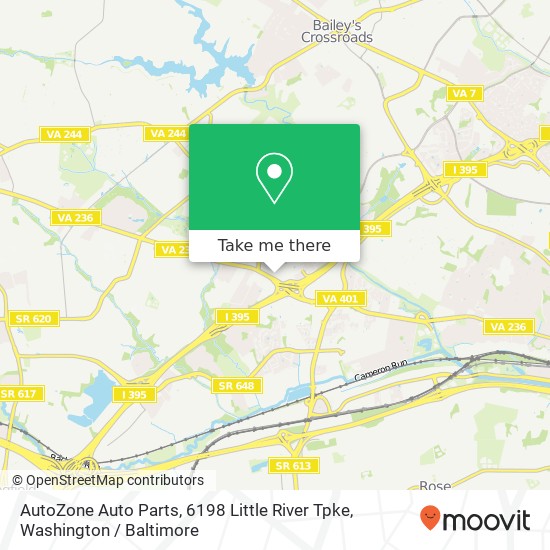 Mapa de AutoZone Auto Parts, 6198 Little River Tpke