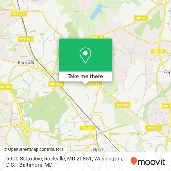 Mapa de 5900 St Lo Ave, Rockville, MD 20851