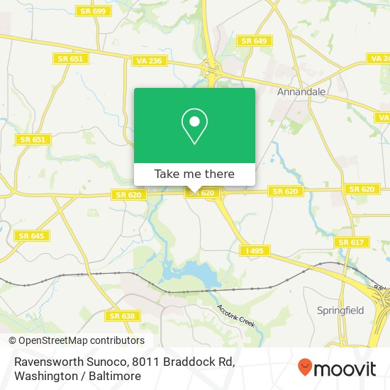 Mapa de Ravensworth Sunoco, 8011 Braddock Rd