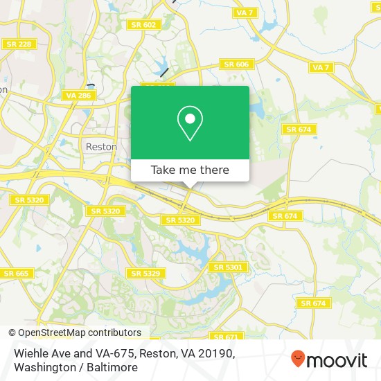 Mapa de Wiehle Ave and VA-675, Reston, VA 20190