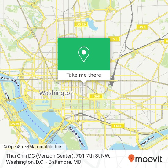 Mapa de Thai Chili DC (Verizon Center), 701 7th St NW