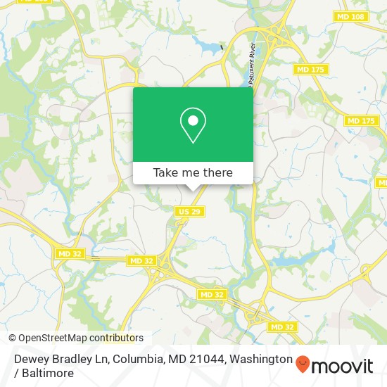 Dewey Bradley Ln, Columbia, MD 21044 map