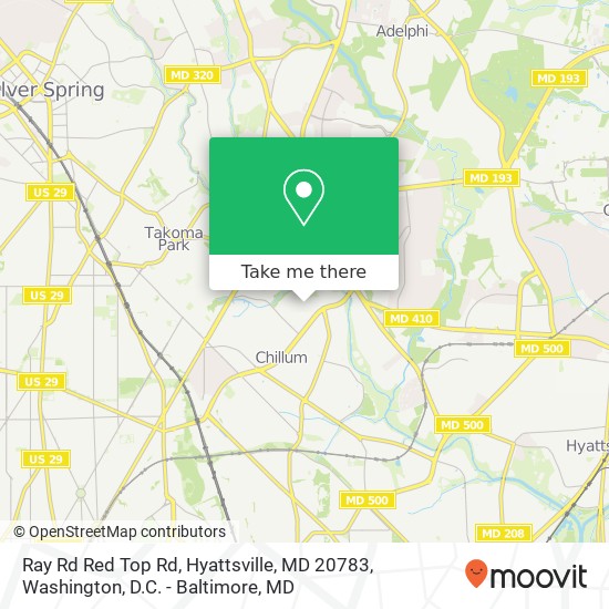 Ray Rd Red Top Rd, Hyattsville, MD 20783 map