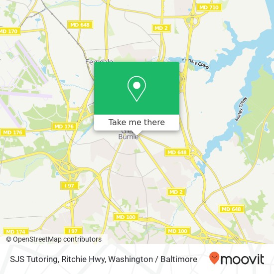 SJS Tutoring, Ritchie Hwy map