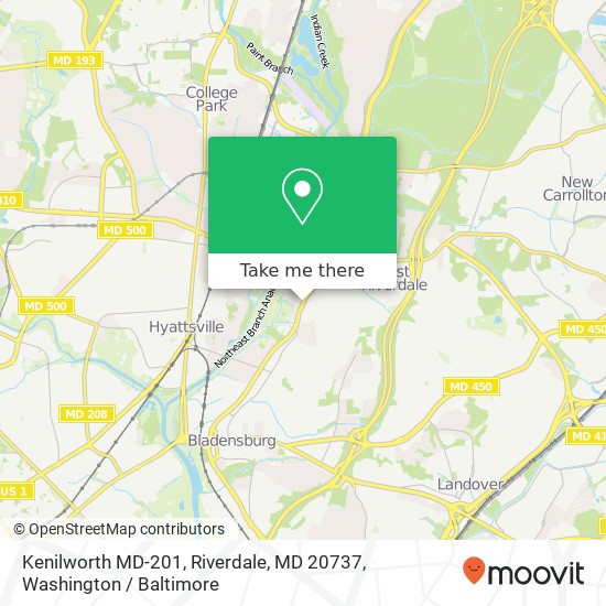 Kenilworth MD-201, Riverdale, MD 20737 map