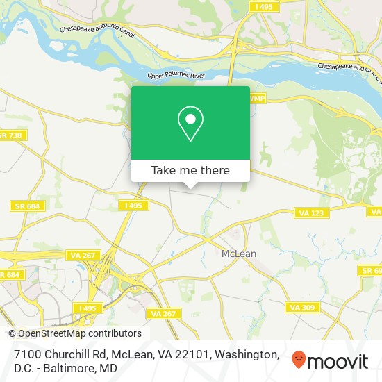 7100 Churchill Rd, McLean, VA 22101 map