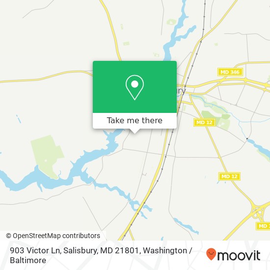 Mapa de 903 Victor Ln, Salisbury, MD 21801