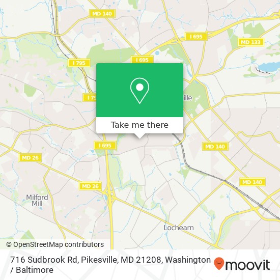 716 Sudbrook Rd, Pikesville, MD 21208 map