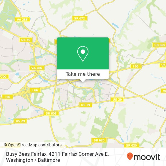 Mapa de Busy Bees Fairfax, 4211 Fairfax Corner Ave E