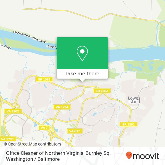 Mapa de Office Cleaner of Northern Virginia, Burnley Sq