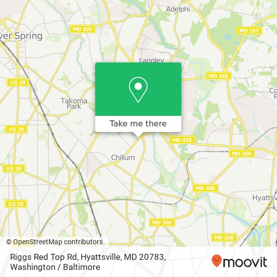 Riggs Red Top Rd, Hyattsville, MD 20783 map