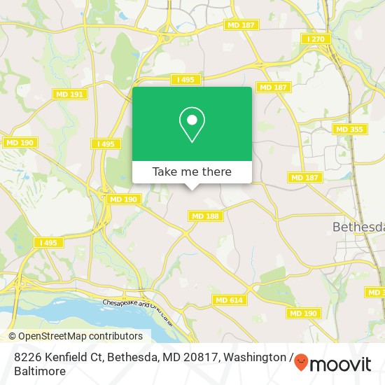 8226 Kenfield Ct, Bethesda, MD 20817 map