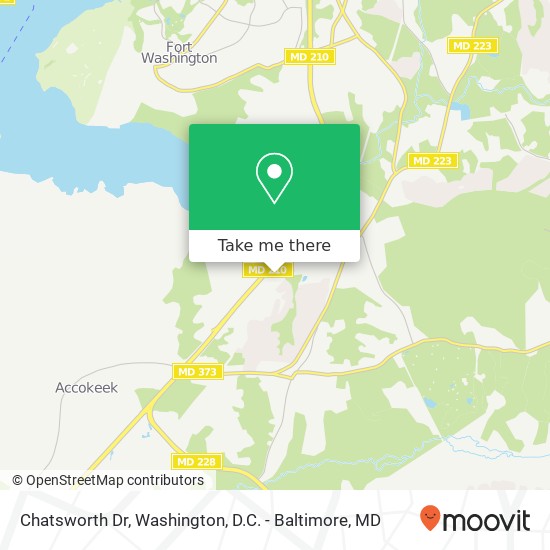 Mapa de Chatsworth Dr, Accokeek, MD 20607