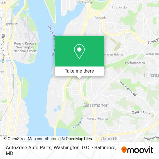 Mapa de AutoZone Auto Parts