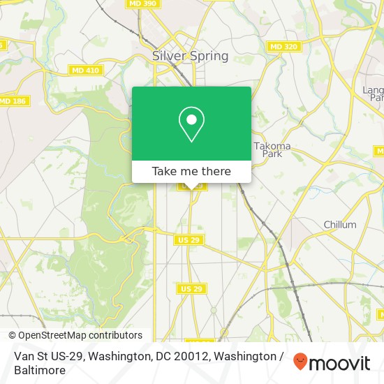 Mapa de Van St US-29, Washington, DC 20012