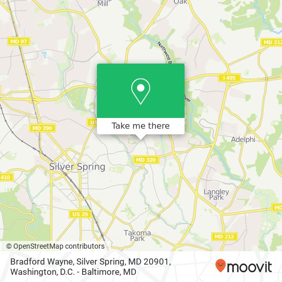 Bradford Wayne, Silver Spring, MD 20901 map