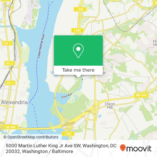5000 Martin Luther King Jr Ave SW, Washington, DC 20032 map