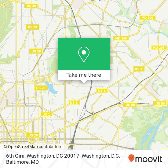 6th Gira, Washington, DC 20017 map