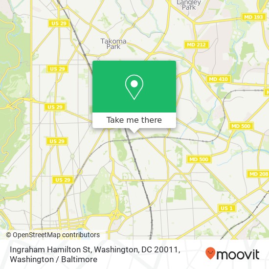 Mapa de Ingraham Hamilton St, Washington, DC 20011