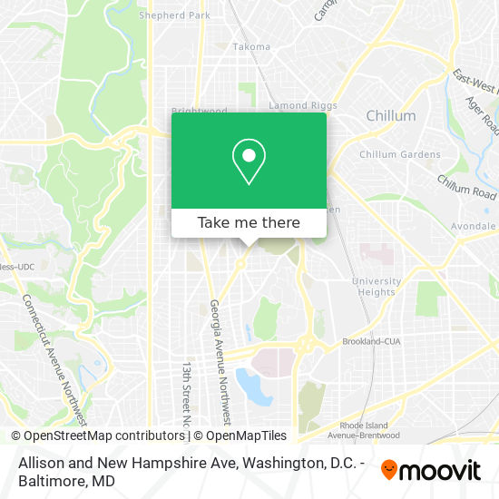 Mapa de Allison and New Hampshire Ave