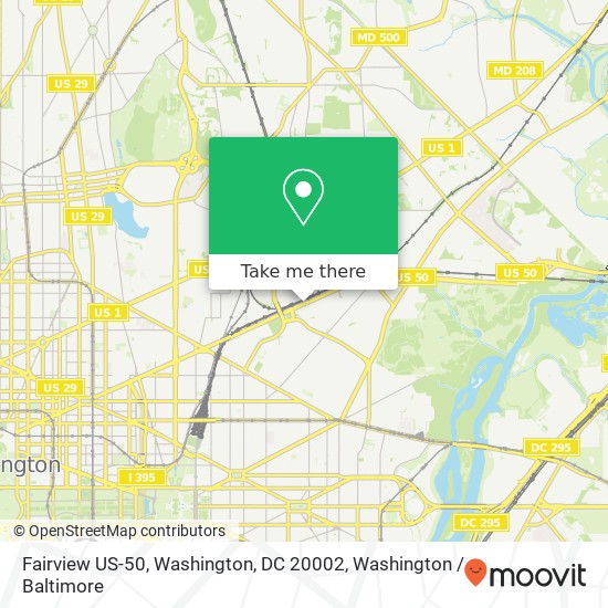 Mapa de Fairview US-50, Washington, DC 20002