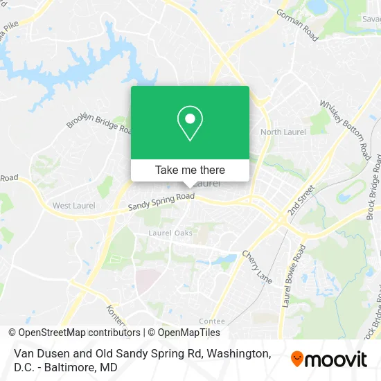 Mapa de Van Dusen and Old Sandy Spring Rd