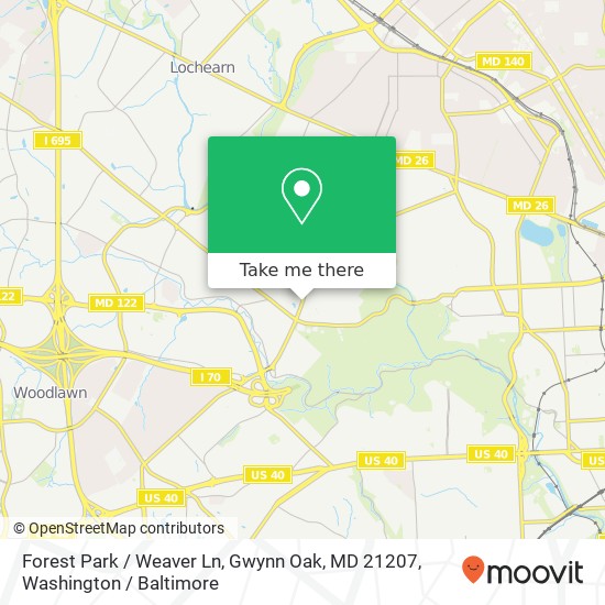 Forest Park / Weaver Ln, Gwynn Oak, MD 21207 map