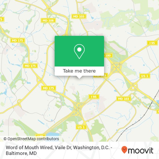 Mapa de Word of Mouth Wired, Vaile Dr