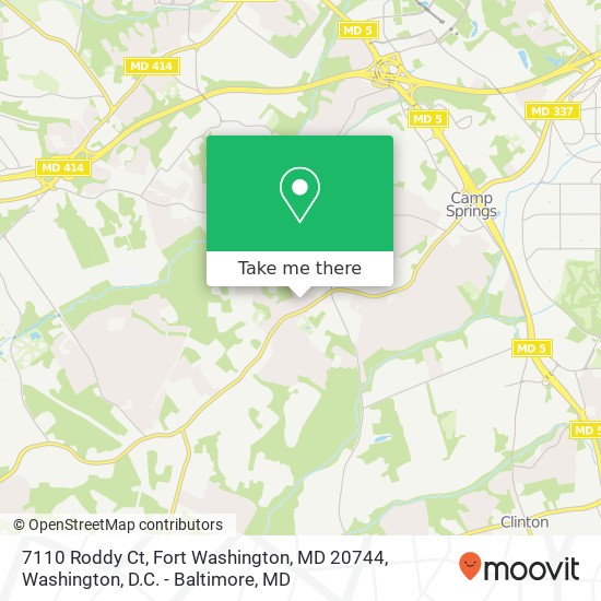 Mapa de 7110 Roddy Ct, Fort Washington, MD 20744