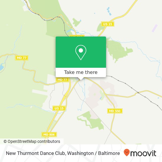New Thurmont Dance Club map