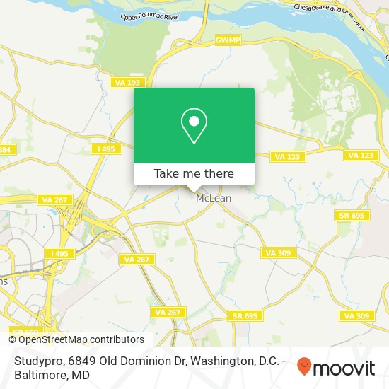 Studypro, 6849 Old Dominion Dr map