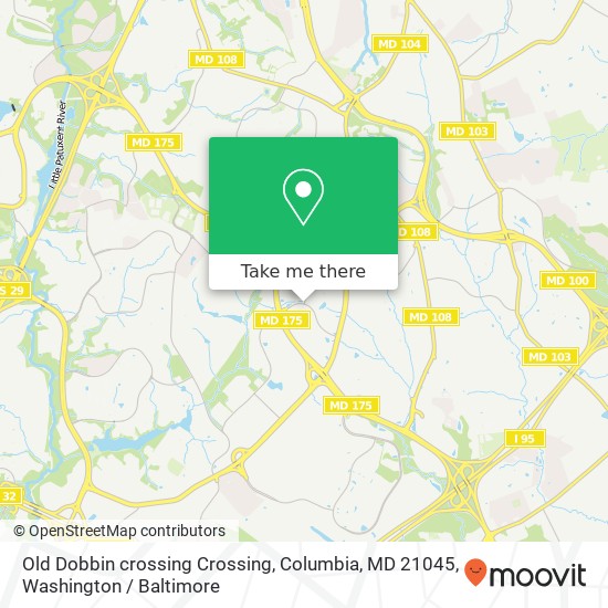 Mapa de Old Dobbin crossing Crossing, Columbia, MD 21045