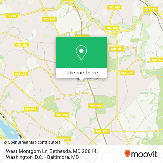 West Montgom Ln, Bethesda, MD 20814 map