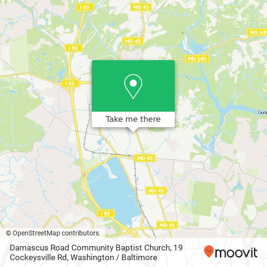 Damascus Road Community Baptist Church, 19 Cockeysville Rd map