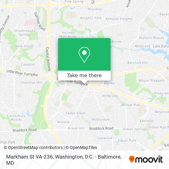 Markham St VA-236 map