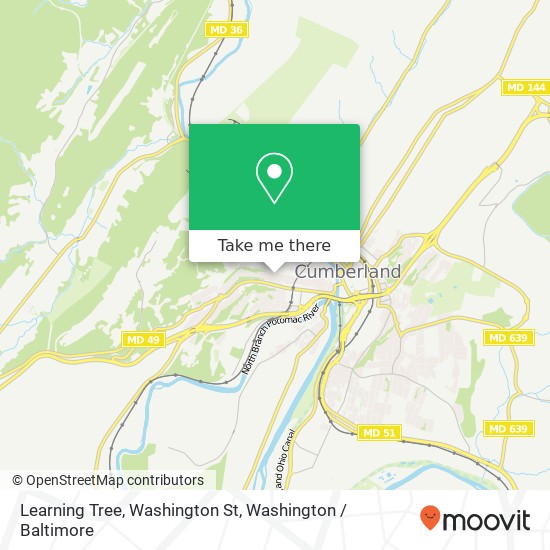 Mapa de Learning Tree, Washington St