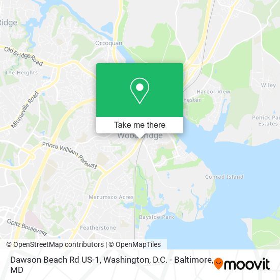 Dawson Beach Rd US-1 map