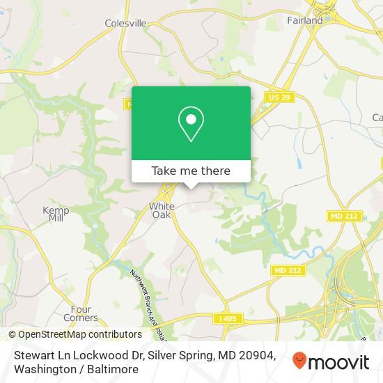 Stewart Ln Lockwood Dr, Silver Spring, MD 20904 map