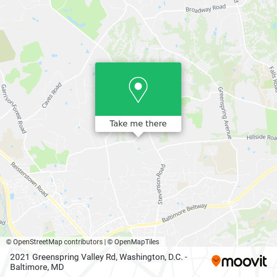 Mapa de 2021 Greenspring Valley Rd