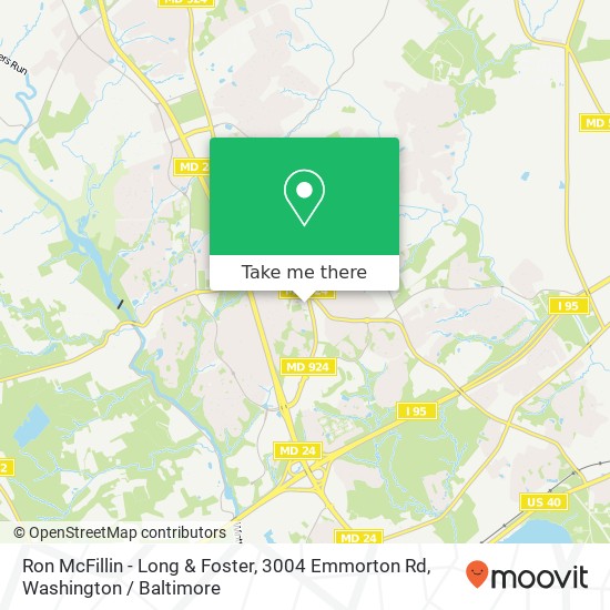 Ron McFillin - Long & Foster, 3004 Emmorton Rd map