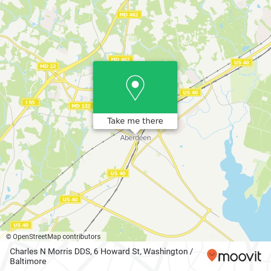 Charles N Morris DDS, 6 Howard St map