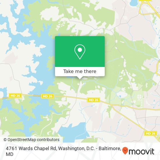 Mapa de 4761 Wards Chapel Rd, Owings Mills, MD 21117