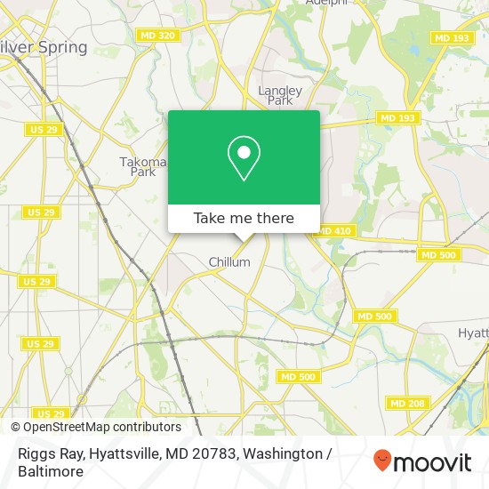 Mapa de Riggs Ray, Hyattsville, MD 20783