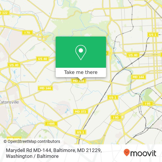 Marydell Rd MD-144, Baltimore, MD 21229 map