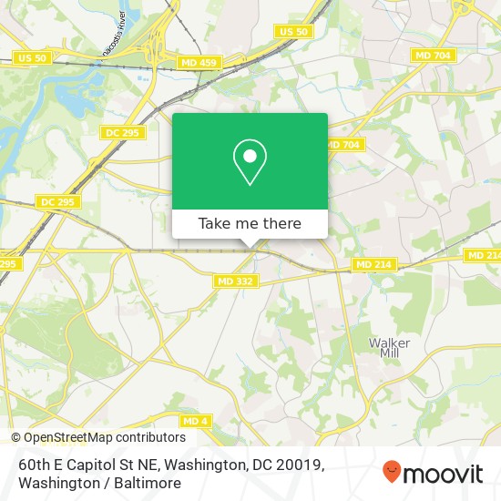 60th E Capitol St NE, Washington, DC 20019 map