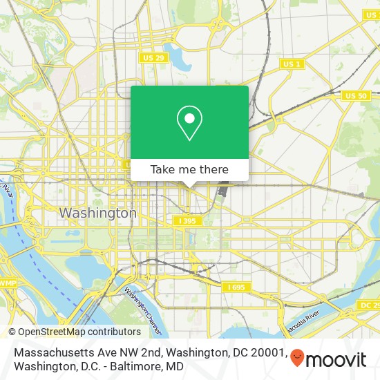 Massachusetts Ave NW 2nd, Washington, DC 20001 map